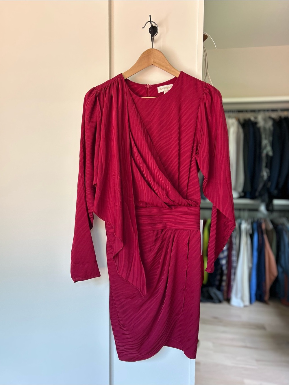 Ronny Kobo Shanaya Dress Burgundy Or Wine